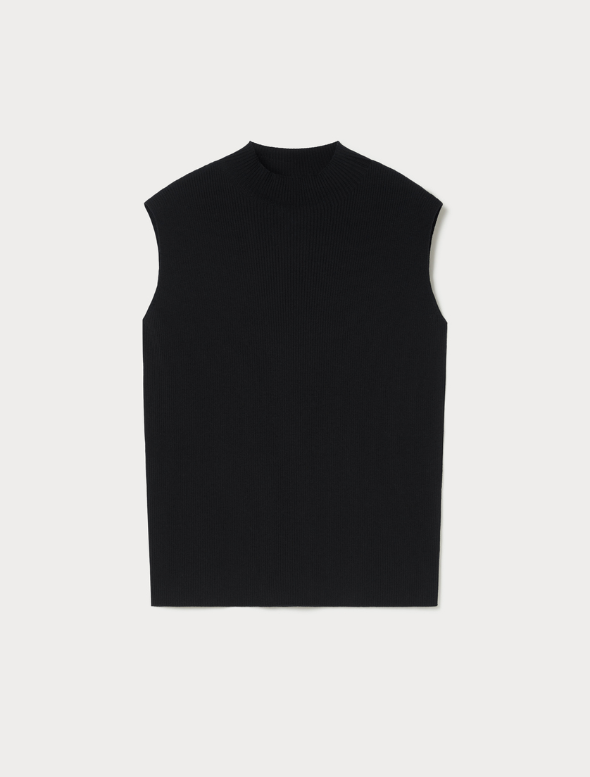 Mockneck aus reiner Wolle - SCHWARZ - Marina Rinaldi Mockneck aus reiner Wolle - SCHWARZ - Marina Rinaldi