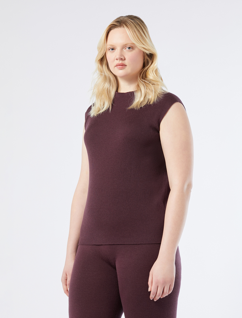 Mockneck aus reiner Wolle - AUBERGINE - Marina Rinaldi - 3 Mockneck aus reiner Wolle - AUBERGINE - Marina Rinaldi - 3