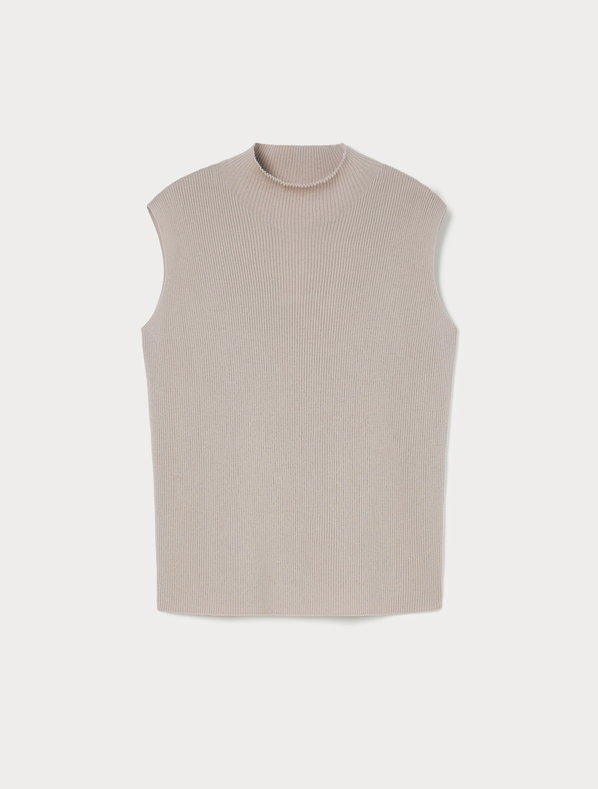 Mockneck aus reiner Wolle - BEIGE - Marina Rinaldi Mockneck aus reiner Wolle - BEIGE - Marina Rinaldi