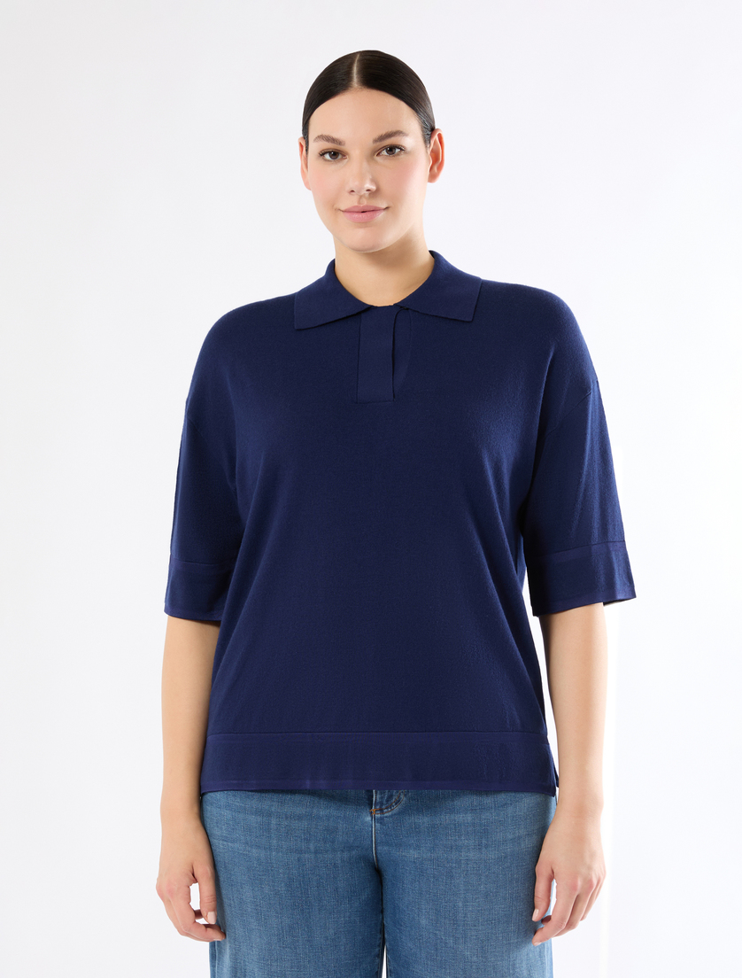 Viscose sweater - NAVY - Marina Rinaldi - 3
