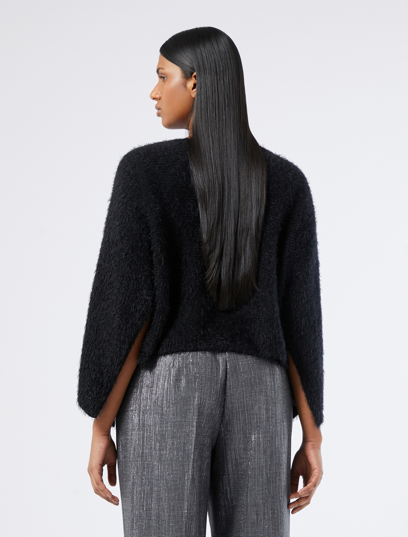 Cape-Pullover aus Furry-Wolle - SCHWARZ - Marina Rinaldi - 4 Cape-Pullover aus Furry-Wolle - SCHWARZ - Marina Rinaldi - 4