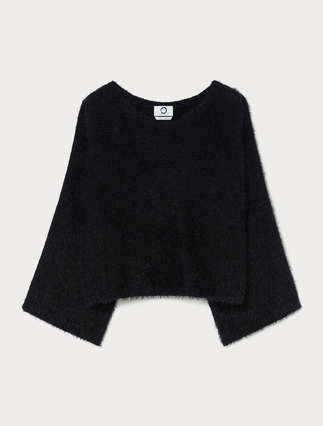 Cape-Pullover aus Furry-Wolle - Marina Rinaldi