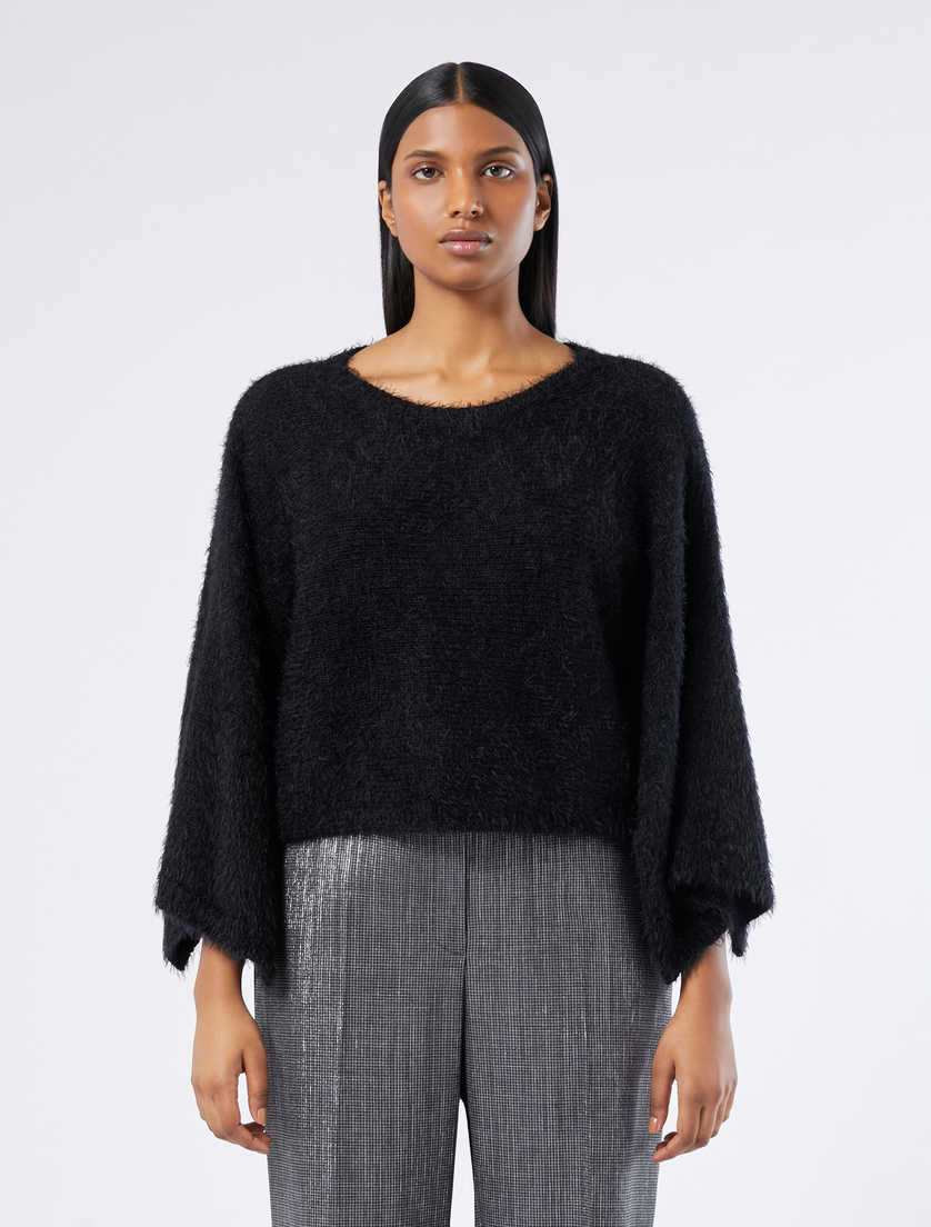 Cape-Pullover aus Furry-Wolle - SCHWARZ - Marina Rinaldi - 3 Cape-Pullover aus Furry-Wolle - SCHWARZ - Marina Rinaldi - 3