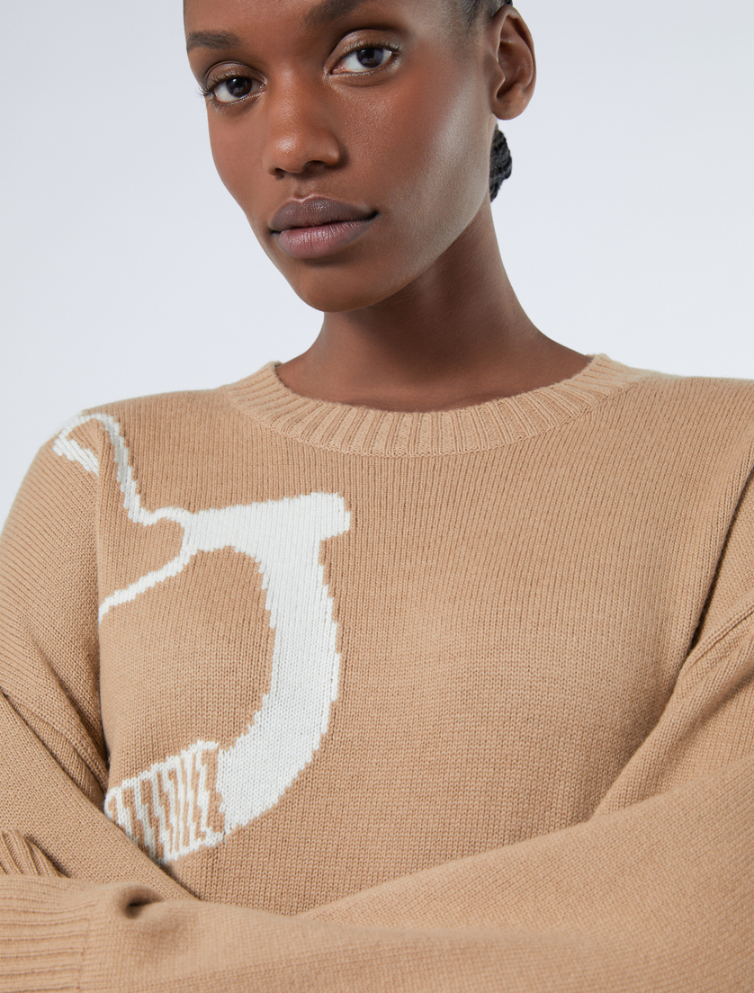 Cashmere blend jumper - CAMEL - Marina Rinaldi - 5