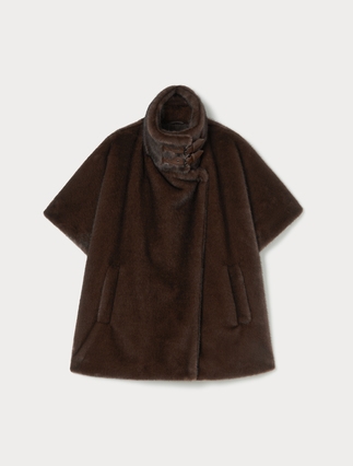 Fluffy-textured cape - Marina Rinaldi