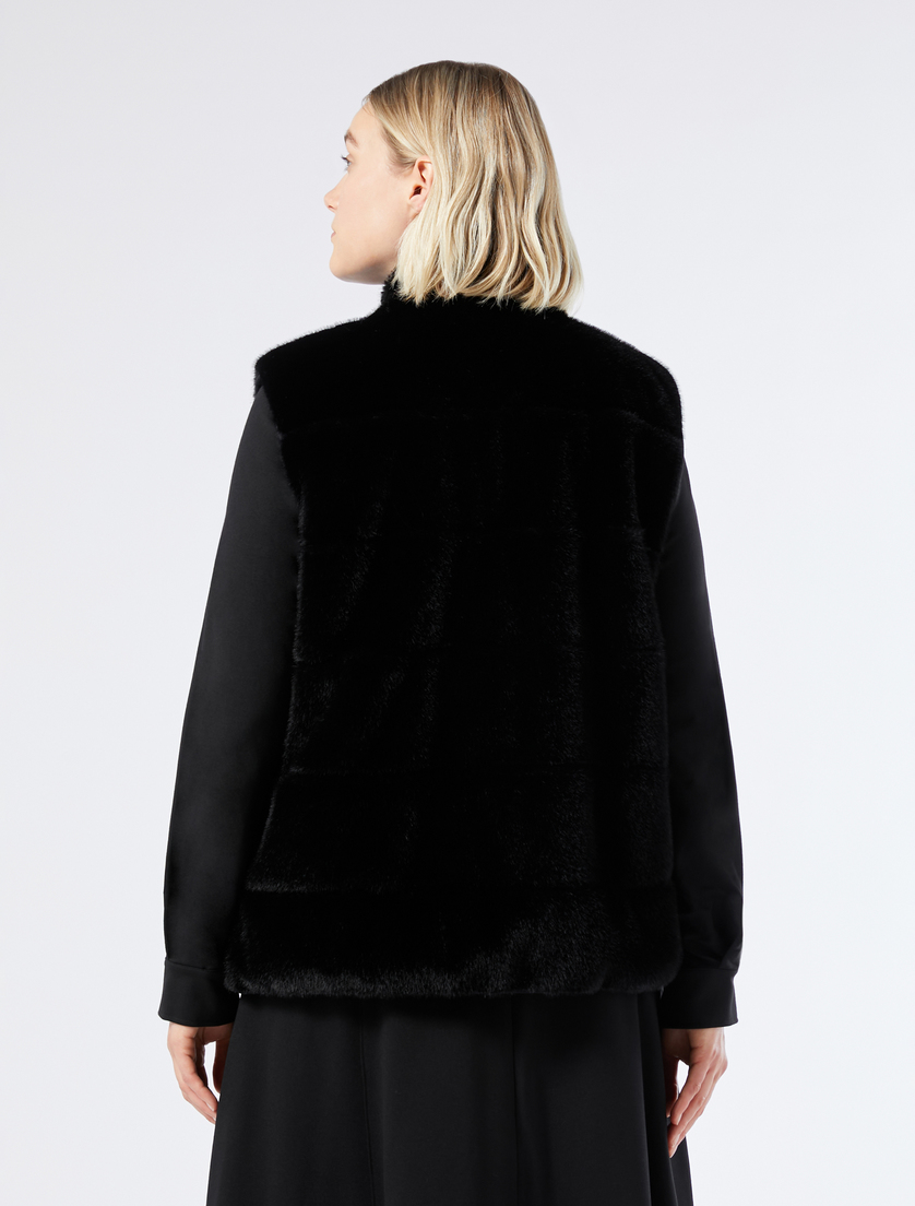 Reversible gilet with a soft texture - BLACK - Marina Rinaldi - 4 Reversible gilet with a soft texture - BLACK - Marina Rinaldi - 4