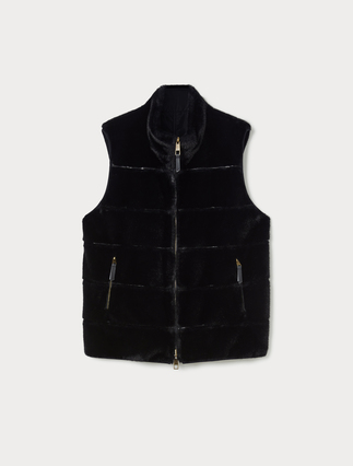 Reversible gilet with a soft texture - Marina Rinaldi