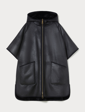 Reversible cape with a soft texture - Marina Rinaldi