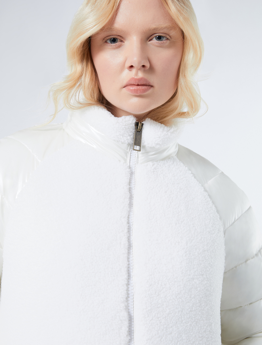 Water-repellent canvas puffer jacket with inserts - IVORY - Marina Rinaldi - 5 Water-repellent canvas puffer jacket with inserts - IVORY - Marina Rinaldi - 5