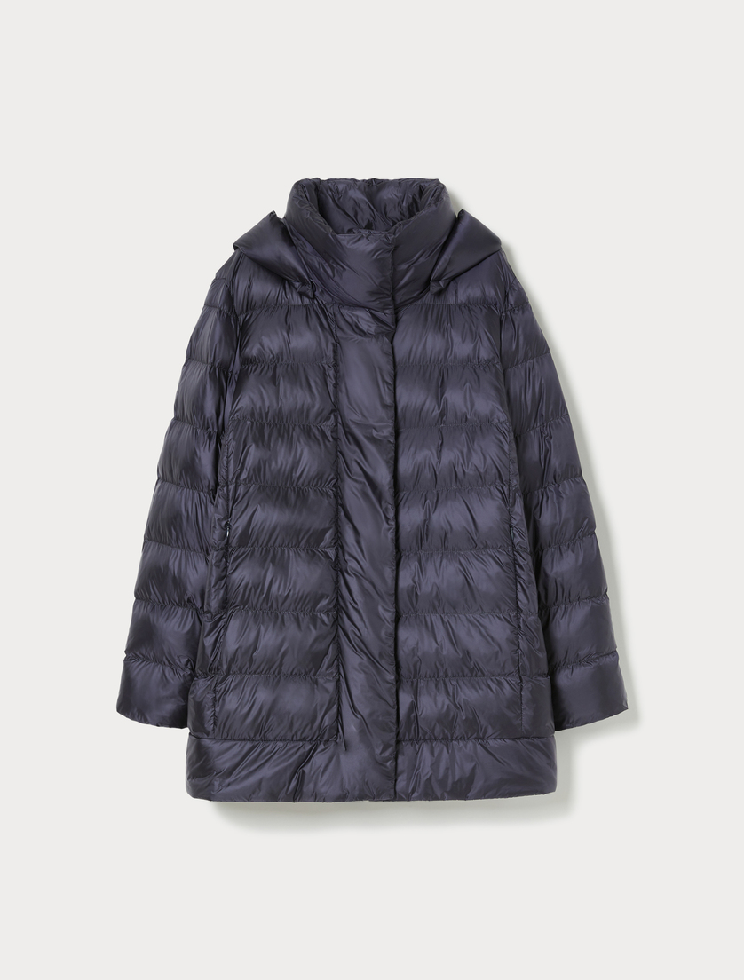 Water-repellent technical canvas puffer - MIDNIGHTBLUE - Marina Rinaldi Water-repellent technical canvas puffer - MIDNIGHTBLUE - Marina Rinaldi