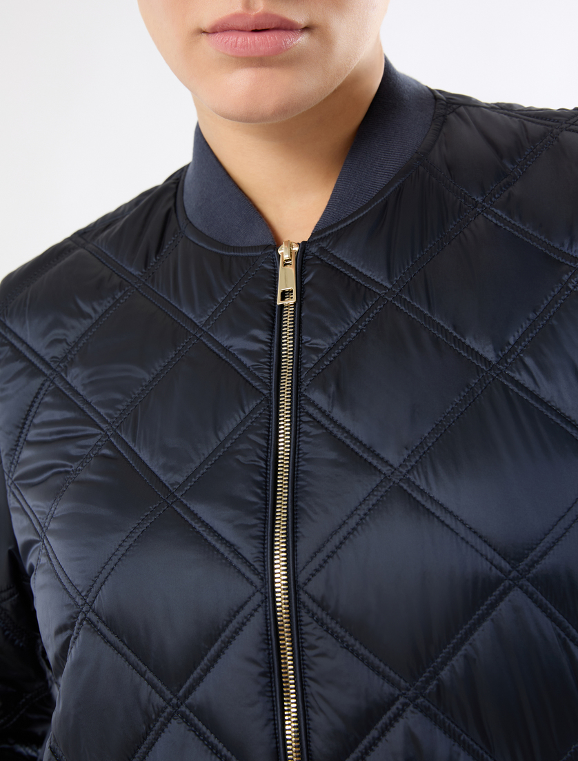 Iridescent canvas padded jacket - NAVY - Marina Rinaldi - 5