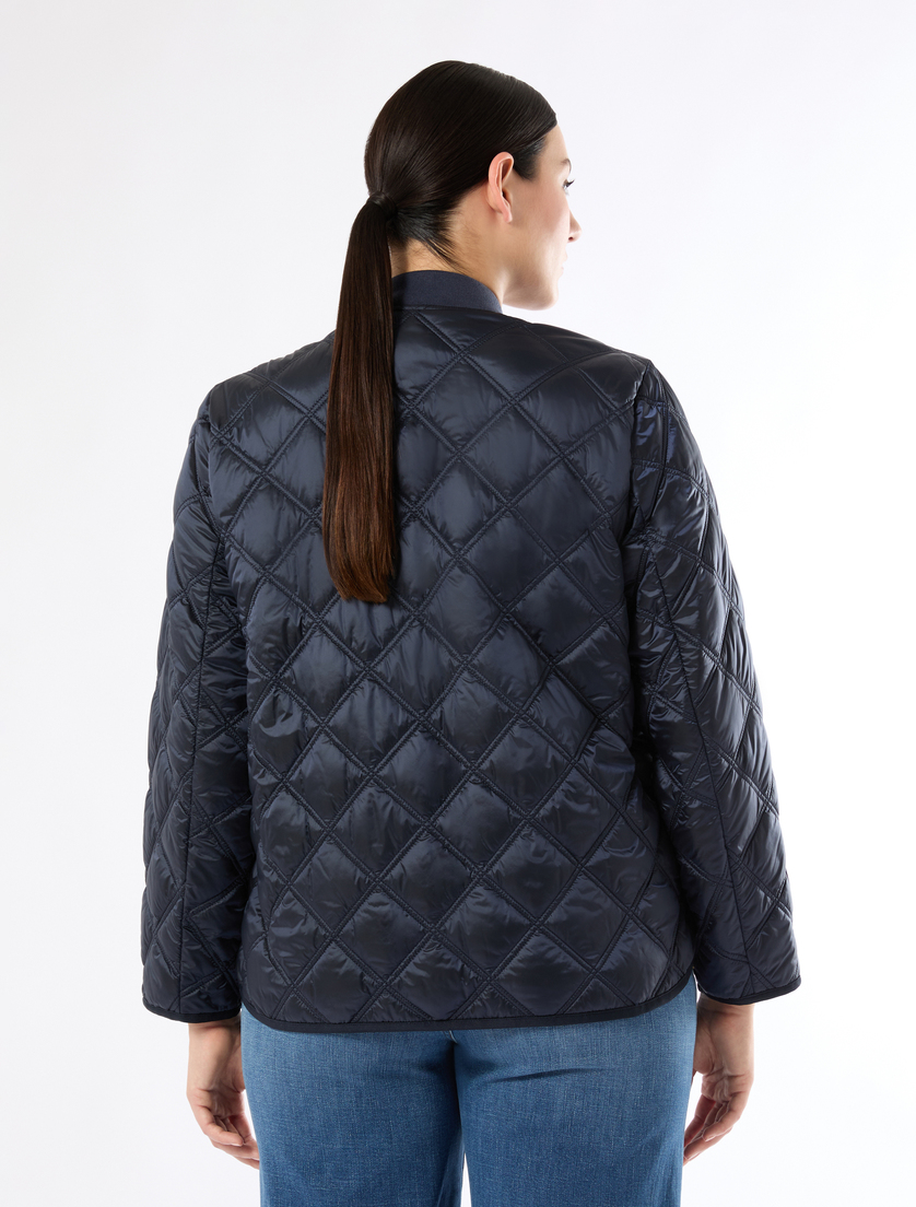 Iridescent canvas padded jacket - NAVY - Marina Rinaldi - 4