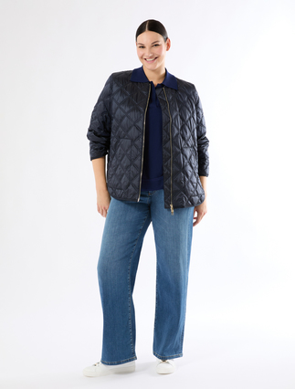 Iridescent canvas padded jacket - Marina Rinaldi
