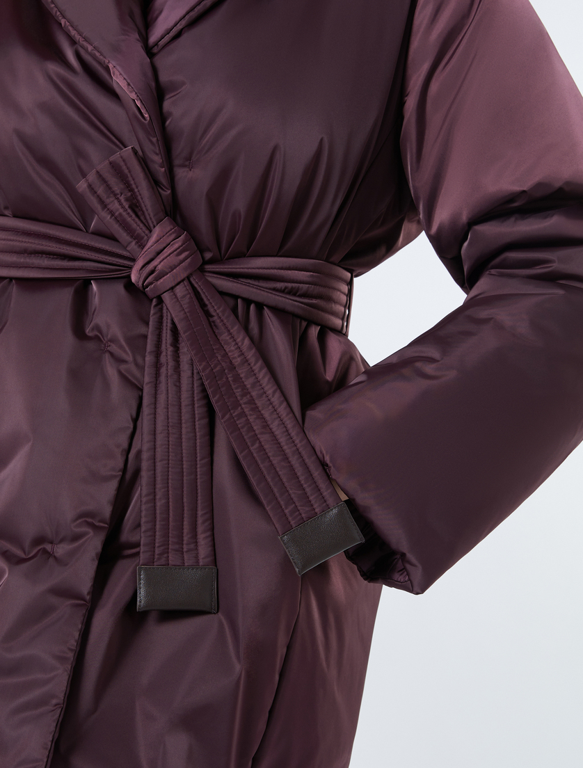 Padded jacket in water-repellent satin - AUBERGINE - Marina Rinaldi - 5 Padded jacket in water-repellent satin - AUBERGINE - Marina Rinaldi - 5