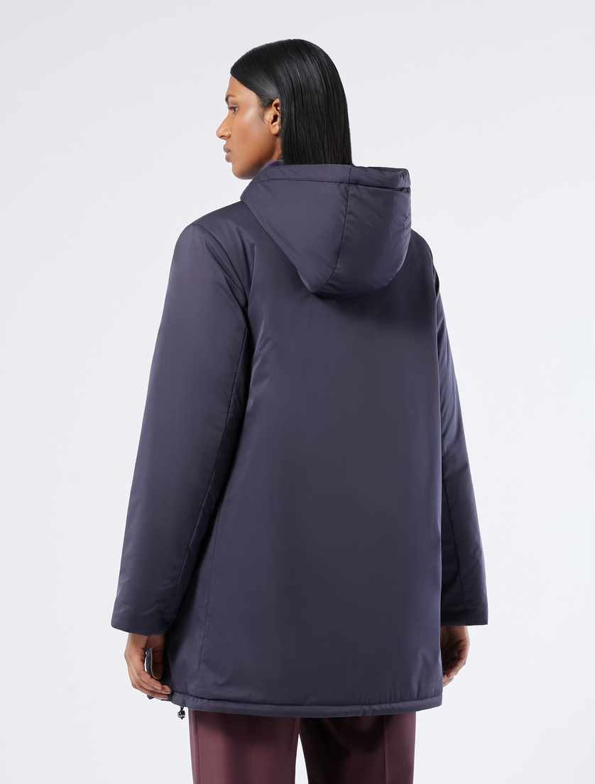 Reversible padded jacket in matt satin - MIDNIGHTBLUE - Marina Rinaldi - 4 Reversible padded jacket in matt satin - MIDNIGHTBLUE - Marina Rinaldi - 4