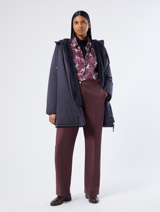 Reversible padded jacket in matt satin - Marina Rinaldi