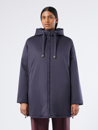Anorak acolchado y reversible de satén mate - AZUL NOCHE
