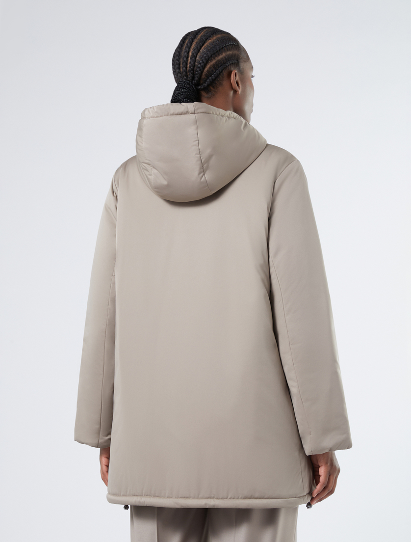 Reversible padded jacket in matt satin - BEIGE - Marina Rinaldi - 4 Reversible padded jacket in matt satin - BEIGE - Marina Rinaldi - 4