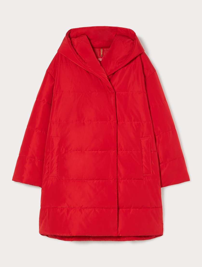 Puffer jacket in water-repellent taffeta - RED - Marina Rinaldi Puffer jacket in water-repellent taffeta - RED - Marina Rinaldi
