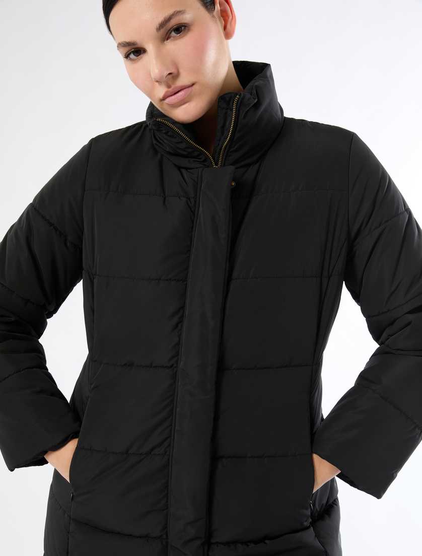Puffer jacket in water-repellent taffeta - BLACK - Marina Rinaldi - 5