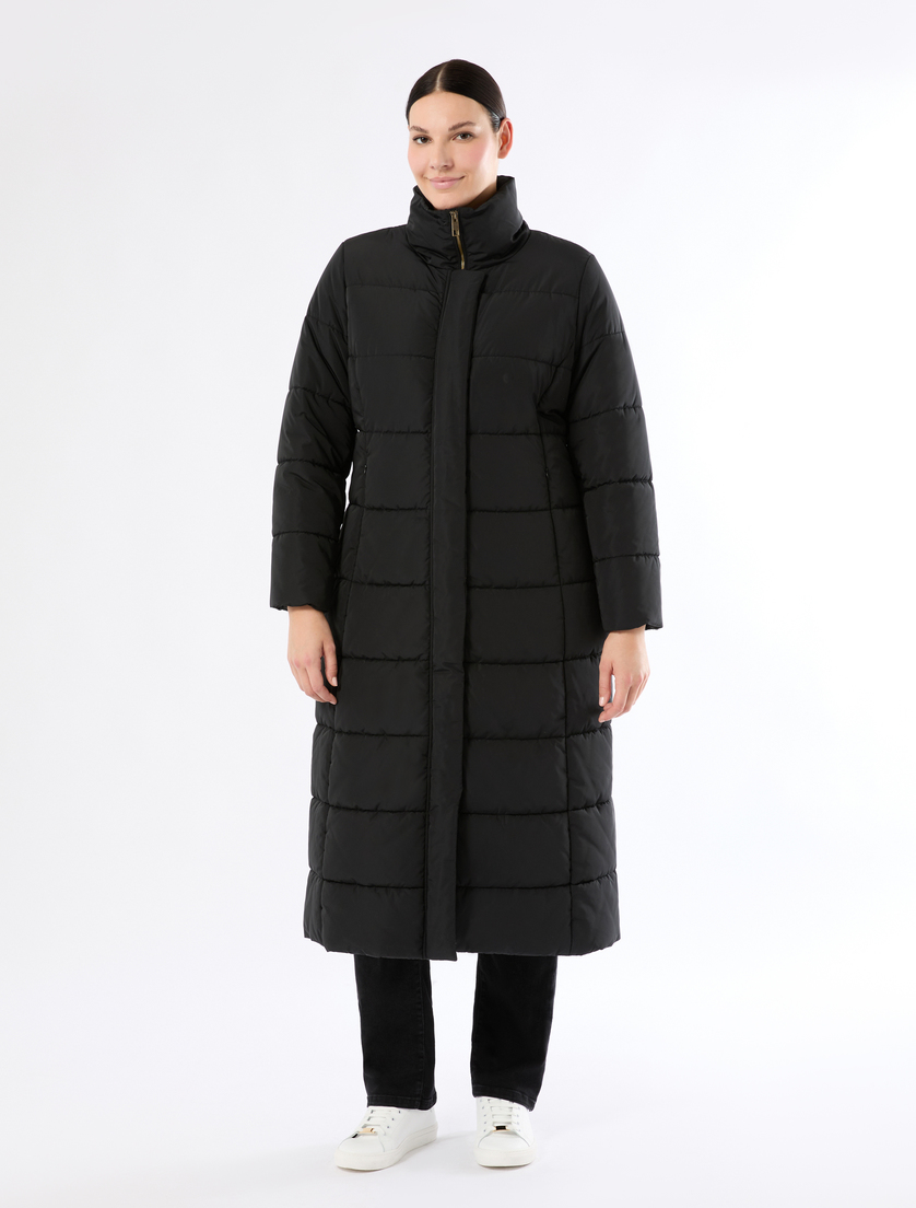 Puffer jacket in water-repellent taffeta - BLACK - Marina Rinaldi - 3