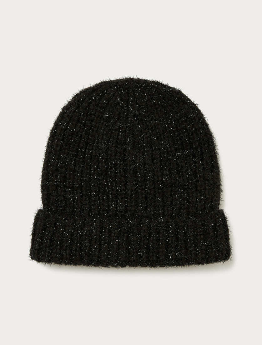 Lurex yarn hat - BLACK - Marina Rinaldi Lurex yarn hat - BLACK - Marina Rinaldi