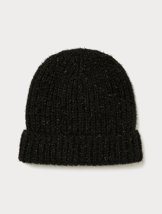 Lurex yarn hat - BLACK