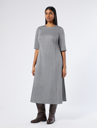 Jacquard jersey dress - MEDIUM GREY