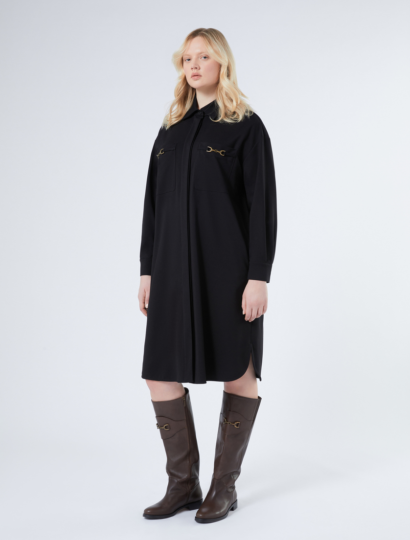 Hemdblusenkleid aus Jersey - SCHWARZ - Marina Rinaldi - 3 Hemdblusenkleid aus Jersey - SCHWARZ - Marina Rinaldi - 3