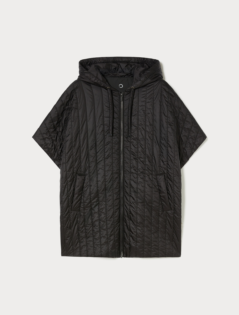 Water-repellent technical fabric cape - BLACK - Marina Rinaldi
