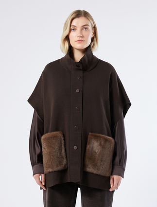 Poncho in wool blend - Marina Rinaldi