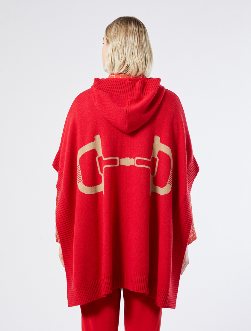 Cashmere blend poncho - RED - Marina Rinaldi - 3