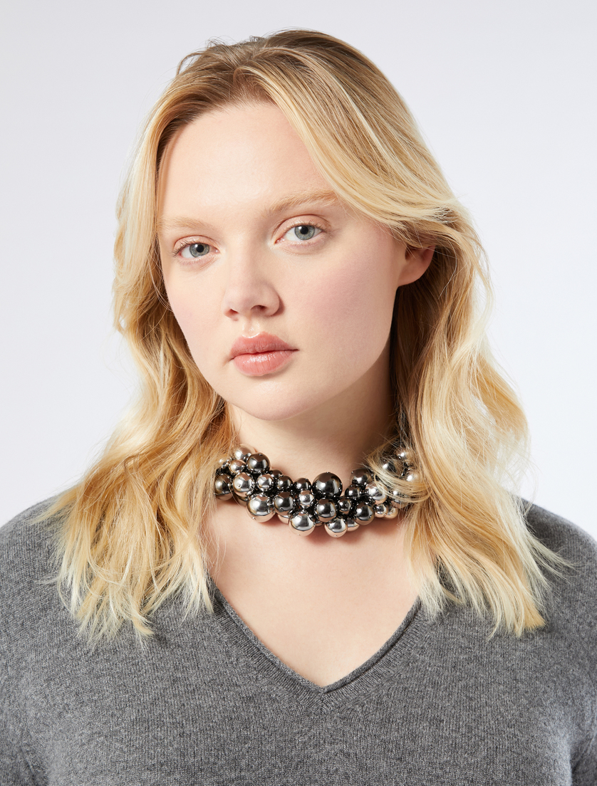 Necklace with spheres - BLACK - Marina Rinaldi - 3 Necklace with spheres - BLACK - Marina Rinaldi - 3