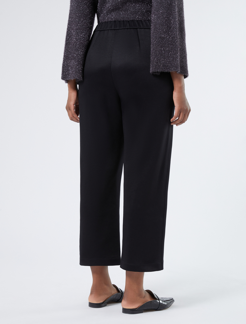 Shiny jersey trousers - BLACK - Marina Rinaldi - 4