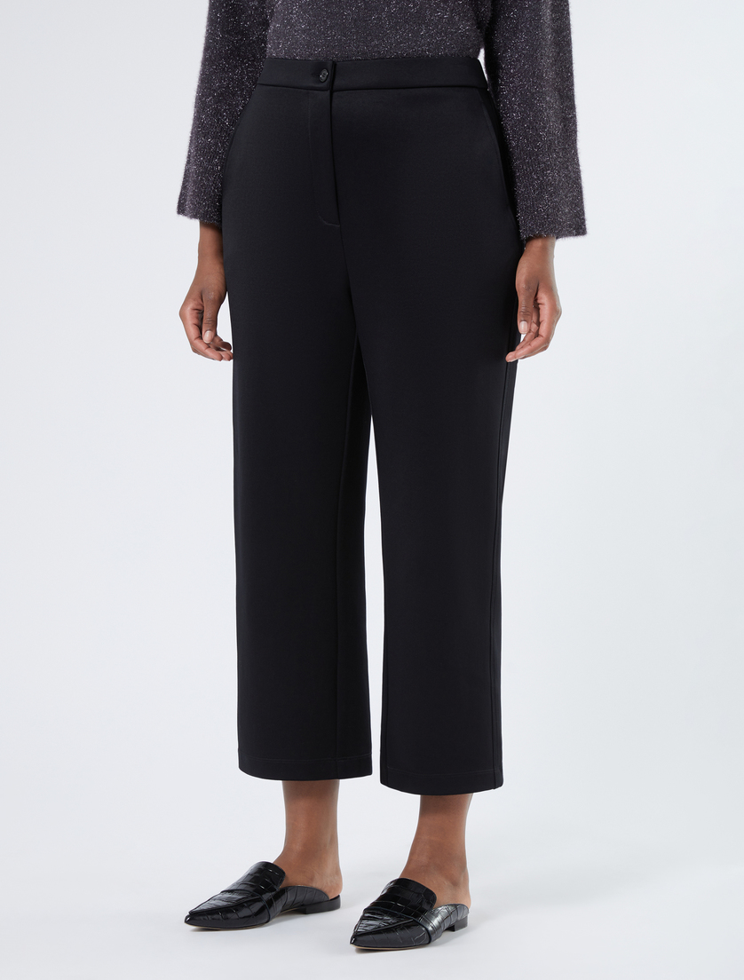 Shiny jersey trousers - BLACK - Marina Rinaldi - 3