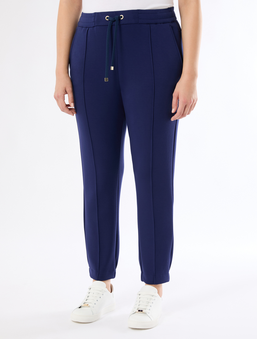 Pantaloni jogging in jersey - BLU - Marina Rinaldi - 3