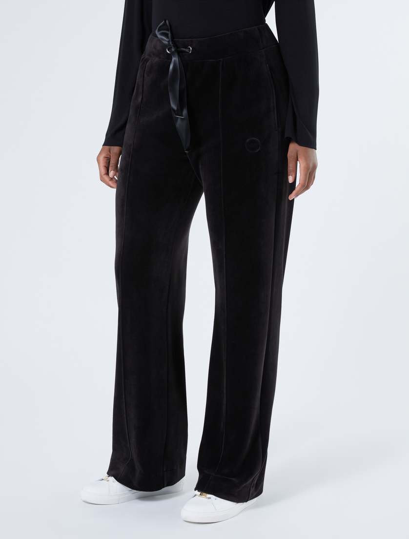 Chenille wide-leg trousers - BLACK - Marina Rinaldi - 3