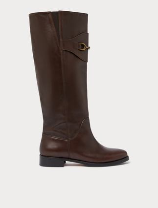 Leather boots - DARK BOWN