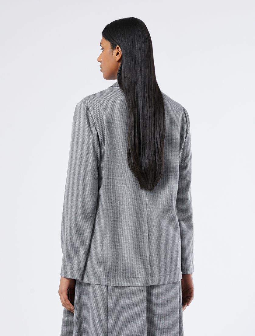Jacquard jersey blazer - MEDIUM GREY - Marina Rinaldi - 4