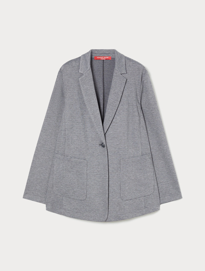 Jacquard jersey blazer - MEDIUM GREY - Marina Rinaldi
