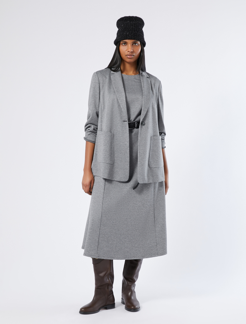 Jacquard jersey blazer - MEDIUM GREY - Marina Rinaldi - 2