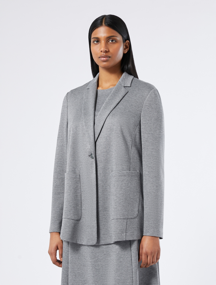 Jacquard jersey blazer - MEDIUM GREY - Marina Rinaldi - 3