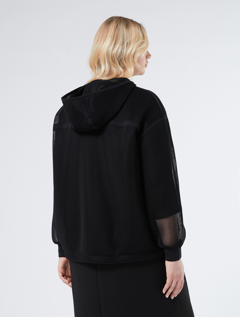 Mesh jersey sweatshirt - BLACK - Marina Rinaldi - 4 Mesh jersey sweatshirt - BLACK - Marina Rinaldi - 4