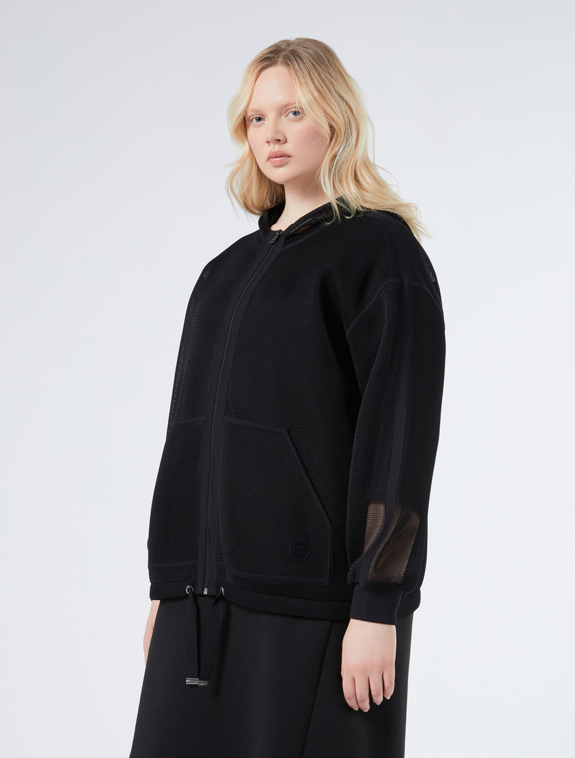 Mesh jersey sweatshirt - BLACK - Marina Rinaldi - 3 Mesh jersey sweatshirt - BLACK - Marina Rinaldi - 3