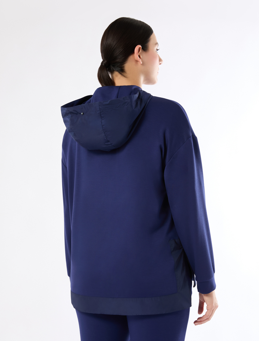 Giacca in jersey con inserti - BLU - Marina Rinaldi - 4