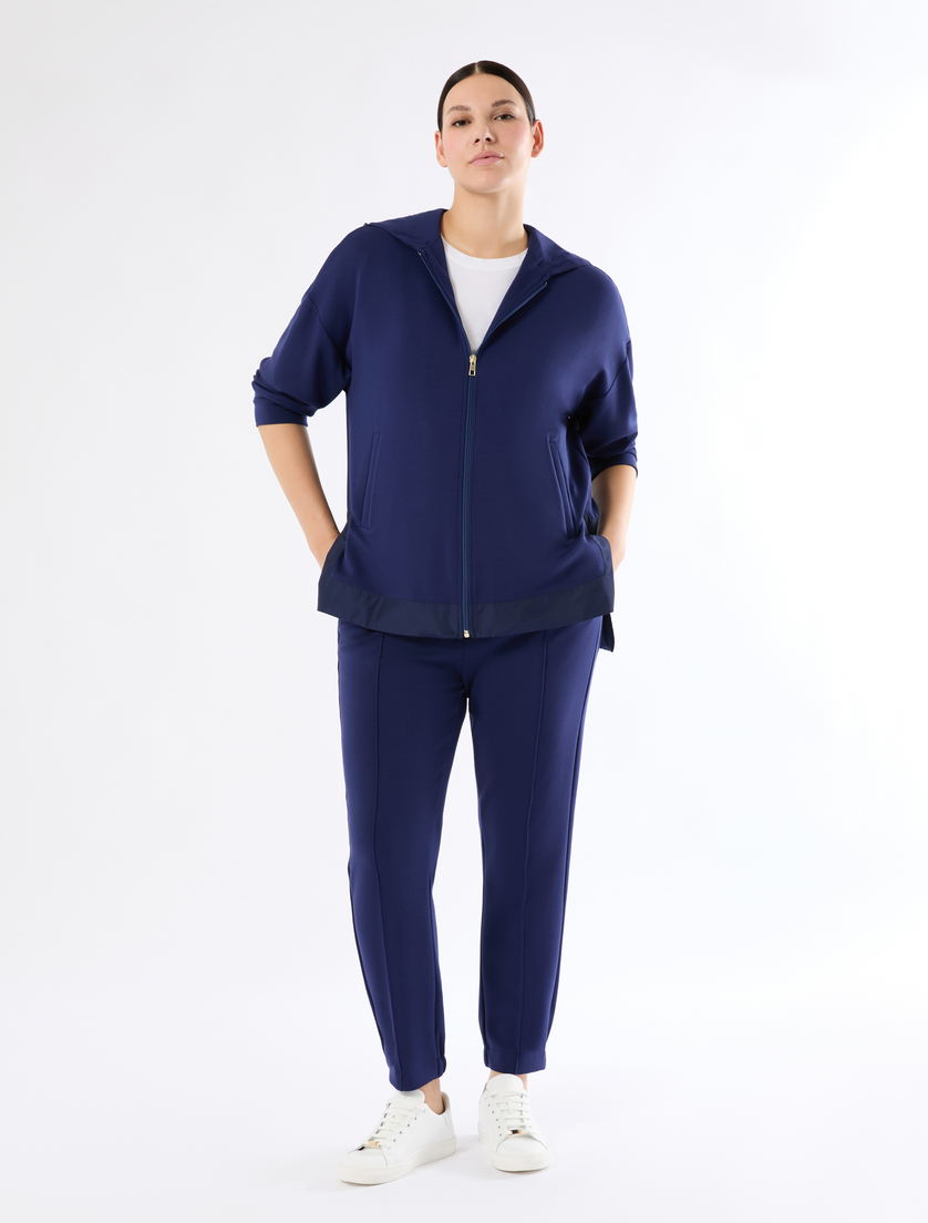 Giacca in jersey con inserti - BLU - Marina Rinaldi - 2