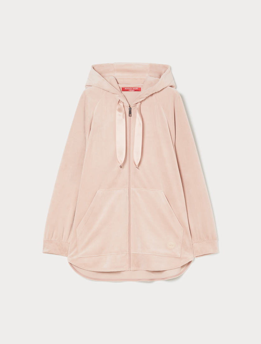 Velvet jersey sweatshirt - ANTIQUE ROSE - Marina Rinaldi