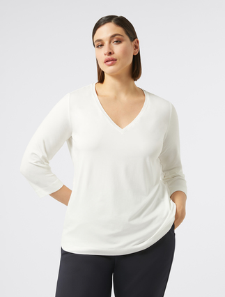 Viscose jersey T-shirt - IVORY