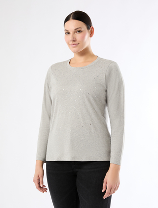 Jersey appliqué T-shirt - MEDIUM GREY
