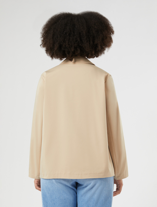 Water-repellent gabardine pea coat - BEIGE - Marina Rinaldi - 4